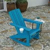 Merrick Lane HDPE Adirondack Chair with Cup Holder and Pull Out Ottoman, All-Weather HDPE Indoor/Outdoor Chair - 4 of 4