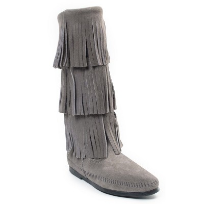 white minnetonka boots
