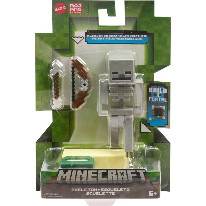 Minecraft Skeleton with Bow and Arrow Action Figure, 1 of 2