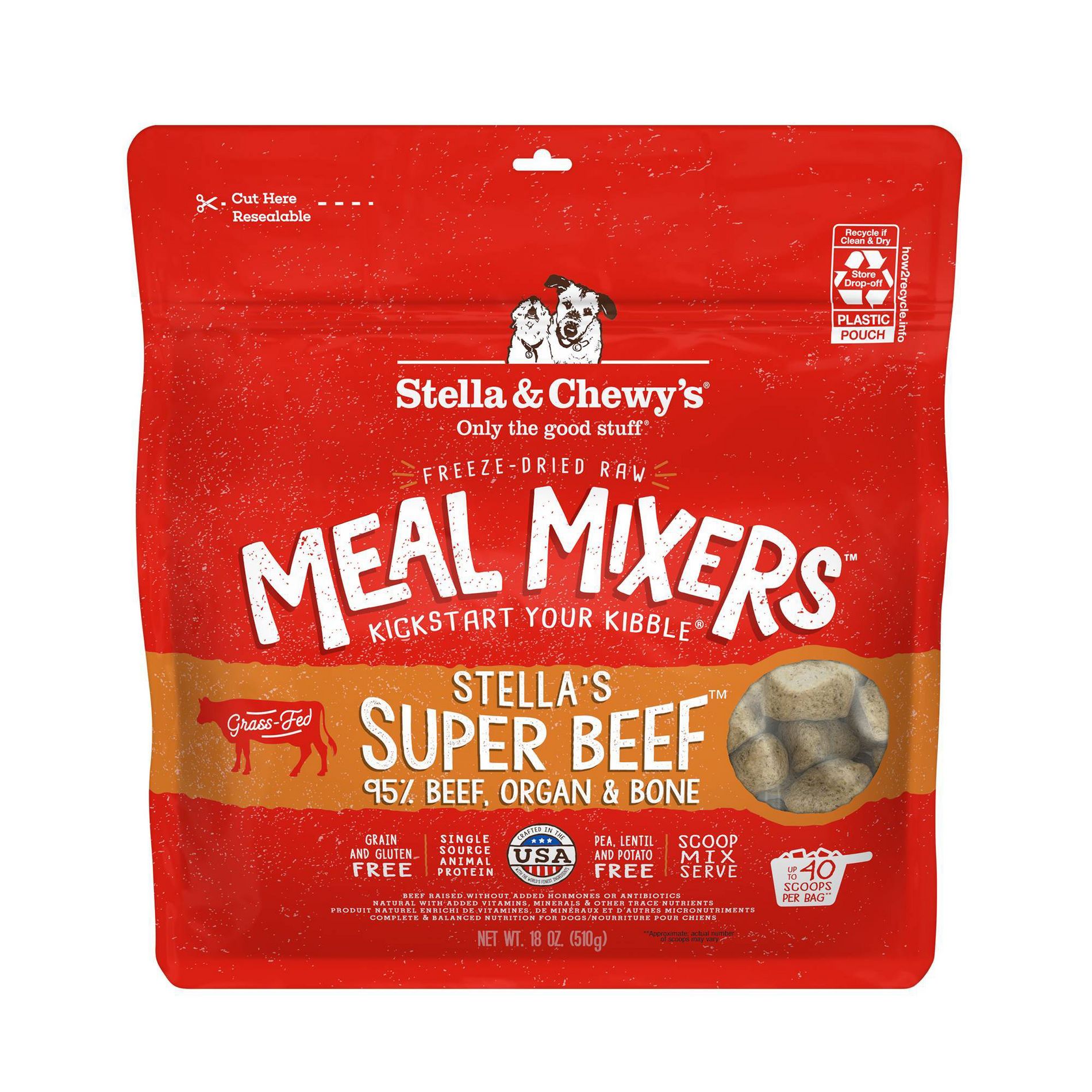 Stella & Chewy's Stella's Super Beef Flavor Mixers Dry Dog Food - 18oz