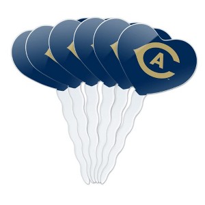 UC Davis Primary Logo Heart Love Cupcake Picks Toppers Decoration Set of 6 - 1 of 4