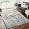 Vintage Rug Soft  Non Slip Plush Carpet Low Pile Stain Resistant Floor Cover Oriental Accent  Rug for Living Room Bedroom Nursery,Grey/5'3"x7'3" - 2 of 4