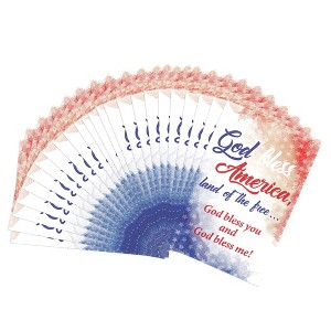 Dicksons God Bless America Red, White, and Blue 2 x 3 Inch Itty Bitty Bookmark Pack of 24 - 1 of 2