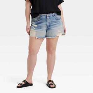 Women's Mid-Rise 90's Baggy Denim Shorts - Universal Thread™ - 1 of 3