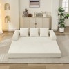 TIRAMISUBEST Convertible Floor Sofa Bed - Chenille Folding Mattress Couch w/Armrest for Living Room, Bedroom & Studio - 3 of 4