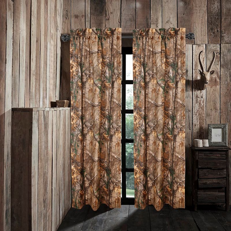 Realtree Xtra Camouflage Rod Pocket Window Curtains - Camo Drapes in Forest and Rustic Theme, Perfect for Bedroom, Farmhouse, Cabin, and Kitchen, 5 of 7