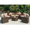 Sunsitt 7pc  Wicker Outdoor Patio Conversation Set Brown - 4 of 4