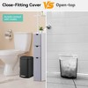 Bathroom Trash Can with Lid, Stainless Steel Kitchen Trash Can with 12 Liter, Soft Close Step-On Pedal, Fingerprint-Resistant Finish for Kitchen - 4 of 4