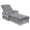 Okak Outdoor Wicker Chaise Lounge with Adjustable Back,1PC/2PCS All-Weather PE Rattan Pool Lounge with Armrests for Patio,Garden,Poolside - 2 of 4