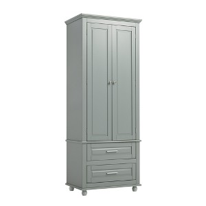 Ridstar 62.50 in. Grey Tall Storage Cabinet with Two Drawers for Bathroom/Office - 1 of 4