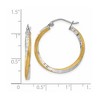 Black Bow Jewelry 2.5mm, Twisted Round Hoop Earrings in 14k Yellow Gold, 25mm (1 Inch) - 4 of 4