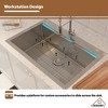 CASAINC 33" Drop-In Single Bowl Stainless Steel Workstation Topmount Kitchen Sink with Included Sliding Accessories - 4 of 4