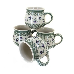 Blue Rose Polish Pottery K090-4 Manufaktura Bubble Mug Set - 1 of 2