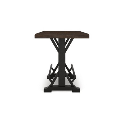 Valebeck 60" Brown and White Reclaimed Wood Counter Height Dining Table