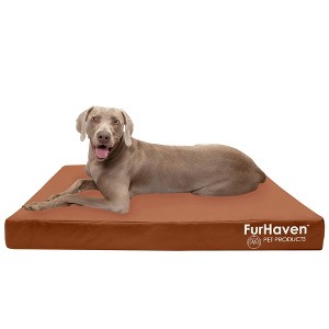 Furhaven Logo Indoor/Outdoor Deluxe Cooling Gel Top Pet Bed - 1 of 3