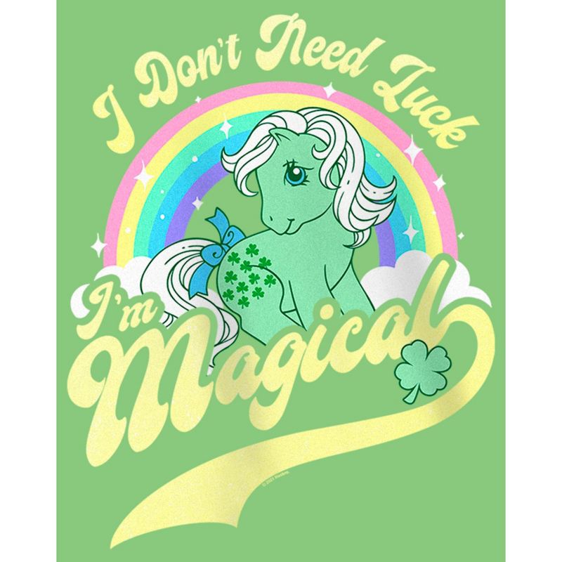 Girl's My Little Pony St. Patrick's Day I Don't Need Luck I'm Magical T-Shirt, 2 of 5