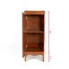 Homy Casa Tall Cabinet with Single Door and Storage Shelves for Living Room, Bedroom, or Entryway, Brown - 4 of 4