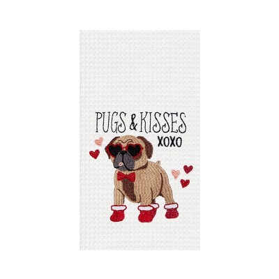 C&F Home Pugs & Kisses Valentine's Day Kitchen Towel