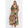 Women's Plus Size Peta Print Top - cocoa | CITY CHIC - 4 of 4