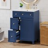 JUJABU 24-Inch Modern Bathroom Vanity Cabinet with Ceramic Sink, 2 Drawers and 1 Door - 3 of 4