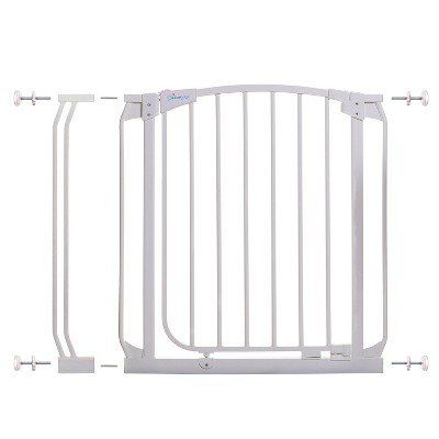 Dreambaby L794W Chelsea 28-35.5 Inch Wide Auto-Close Baby & Pet Wall to Wall Safety Gate w/ Stay Open Feature for Doors, Stairs, and Hallways, White