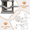 68.5'' Large Cat Tree, Heavy Duty Cat Tower with Condo, Plush Perches, Sisal Scratching Posts, Hammocks, Basket, Dangling Ball - 3 of 4