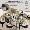PAKASEPT 71'' Dining Table Rectangular Modern Kitchen Table For 6 People, Dining Room Table with Wood Legs, Home Furniture - 4 of 4