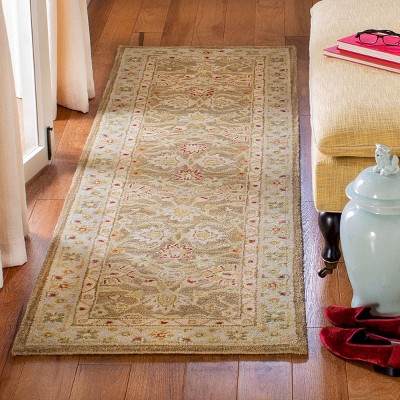 Heirloom Blue Wool 27" Tufted Runner Rug