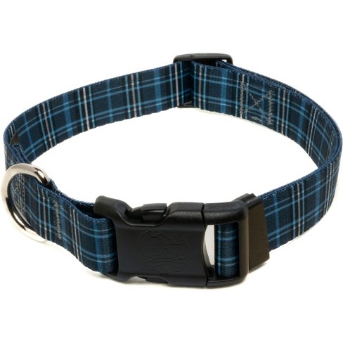 Country Brook Petz Deluxe Navy Plaid Dog Collar - Made In The U.s.a. (5/8  Inch, Small) : Target