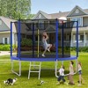 VisioGear Trampolines, Trampoline with Safety Enclosure Net, Trampoline with Basketball Hoop, Blue, 120"*120"*96.85" - 4 of 4
