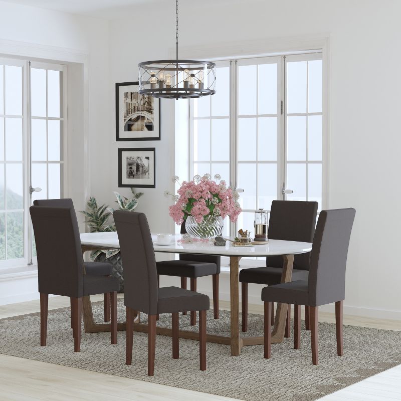 Flash Furniture Set of 6 Greenwich Series Parsons Chairs, 2 of 8