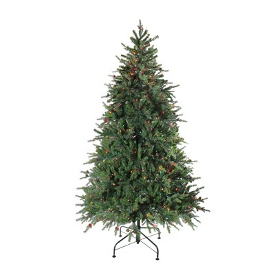 Northlight 7.5' Pre-Lit Full Artificial Christmas Tree Hunter Fir - Multi-Color Lights