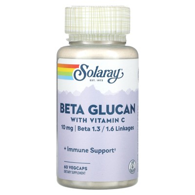 Solaray Beta Glucan with Vitamin C, 60 VegCaps