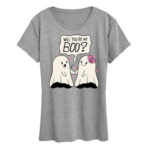 Women's - Instant Message - Valentine's Day Will You Be My Boo Short Sleeve Graphic T-Shirt - 1 of 4