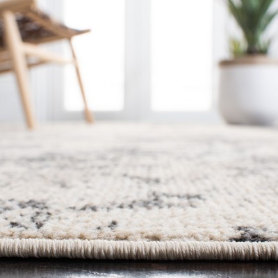 Elegant Grey/Ivory Synthetic 10' x 14' Easy-Care Area Rug