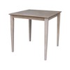 Solid Wood 36" X 36" Dining Table Weathered Gray - International Concepts - image 2 of 4