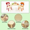 Lirago Kids Wood Table and 2 Chairs Set Children Activity Table Toddler Furniture Set Cartoon Animals Design for 3-8 Years Old Natural - 4 of 4