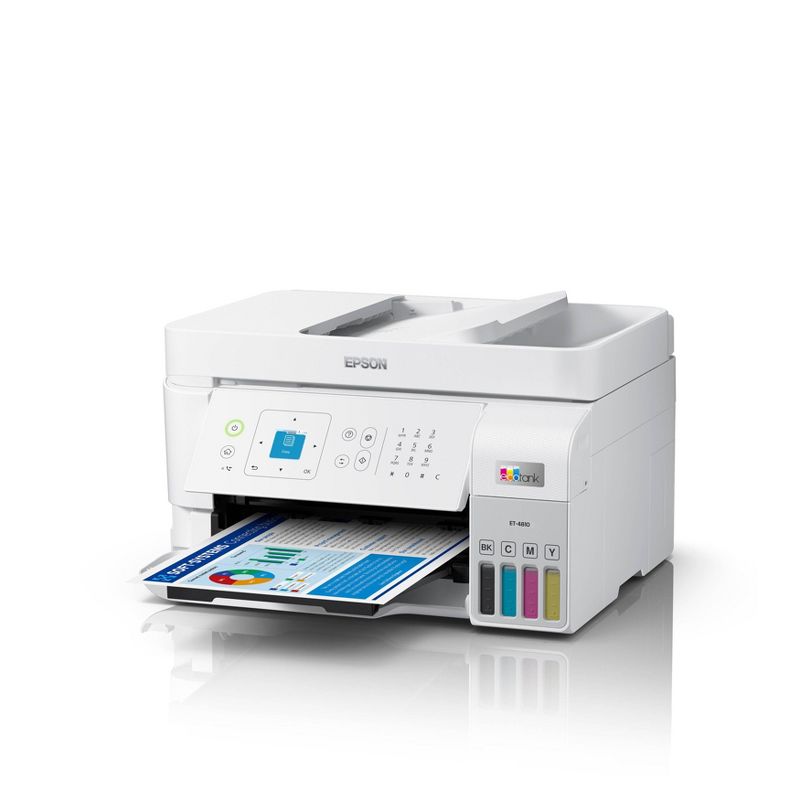 Epson EcoTank ET-4810 All-in-One Color Inkjet Printer Scanner Copier - White, 3 of 17
