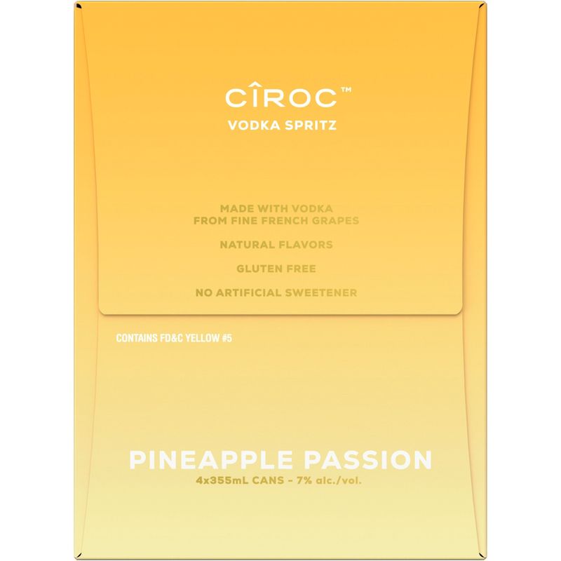 Ciroc Spritz Pineapple Passion - 4pk/355ml Cans, 4 of 6