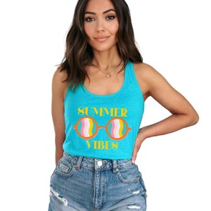 Simply Sage Market Summer Vibes Sunglasses Racerback Tank - 1 of 4