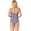 Women's Shibori Geo Twist Front Shirred One Piece Swimsuit - image 2 of 4