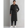 Lars Amadeus Men's Double Breasted Long Winter Classic Trench Coat with Belt - 2 of 4