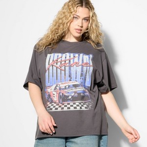 Women's Kane Brown Racing Short Sleeve Graphic T-Shirt - Charcoal - 1 of 3