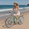 Docred Beach Cruiser Bike,24/26 Inch 7-Speed Adult Bicycle, Comfortable Step-Through Frame with Rear Rack, Classic City Cruiser - 2 of 4