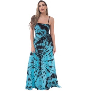 Riviera Sun Womens Maxi Dress  Smocked Adjustable Strap Long Sundress  Summer Dresses - 1 of 4
