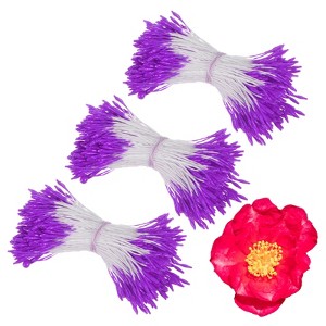 Unique Bargains Handmade Flexible Durable Plastic Artificial Flower Stamen 1mm 1080 Pcs - 1 of 4