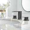 BWE 8 in. Waterfall Widespread 2-Handle Bathroom Faucet With Pop-up Drain Assembly in Spot Resist - 3 of 4