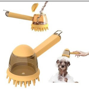 BABYYER Pet Bath Brush for Dogs & Cats - Grooming Brush with Built-in Shampoo Dispenser - Massage Wash Brush for Long & Short Hair - 1 of 4