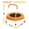 BABYYER Toddler Trampoline, Small Rebounder Fitness Trampoline with Handle, Jumping Toys Gifts for Ages 1+ Kids - 4 of 4