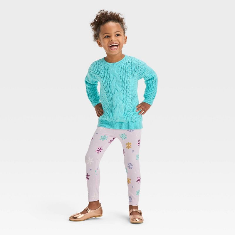 Toddler Girls' Cable Pullover Sweater - Cat & Jack™, 4 of 5